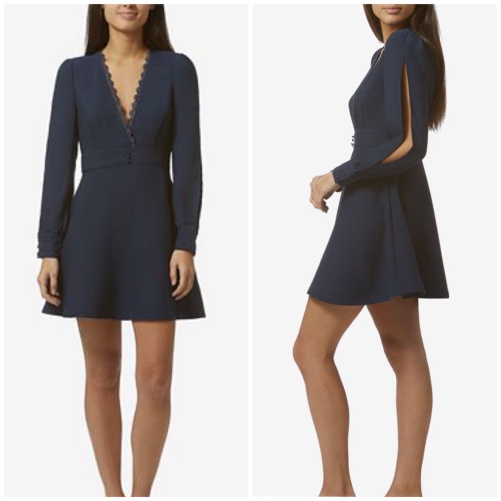 Avec Les Filles REVOLVE navy fit and flare dress